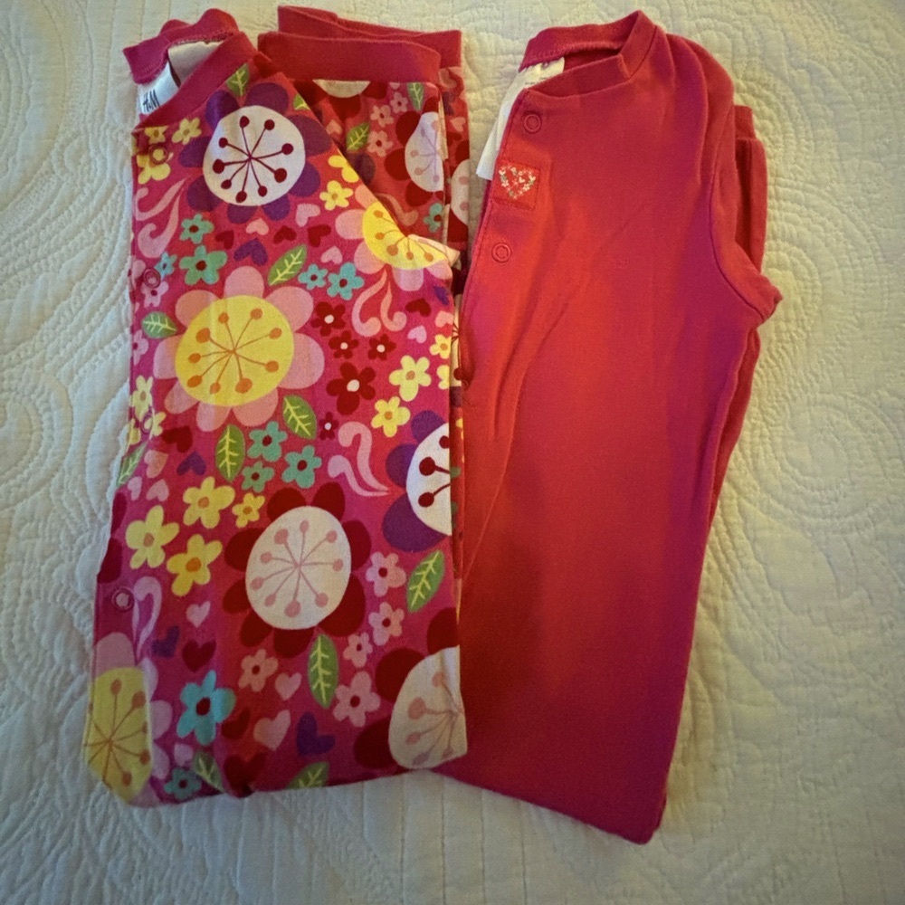 H&M Kids Pajamas - Pink and Yellow Floral - Picture 5 of 12